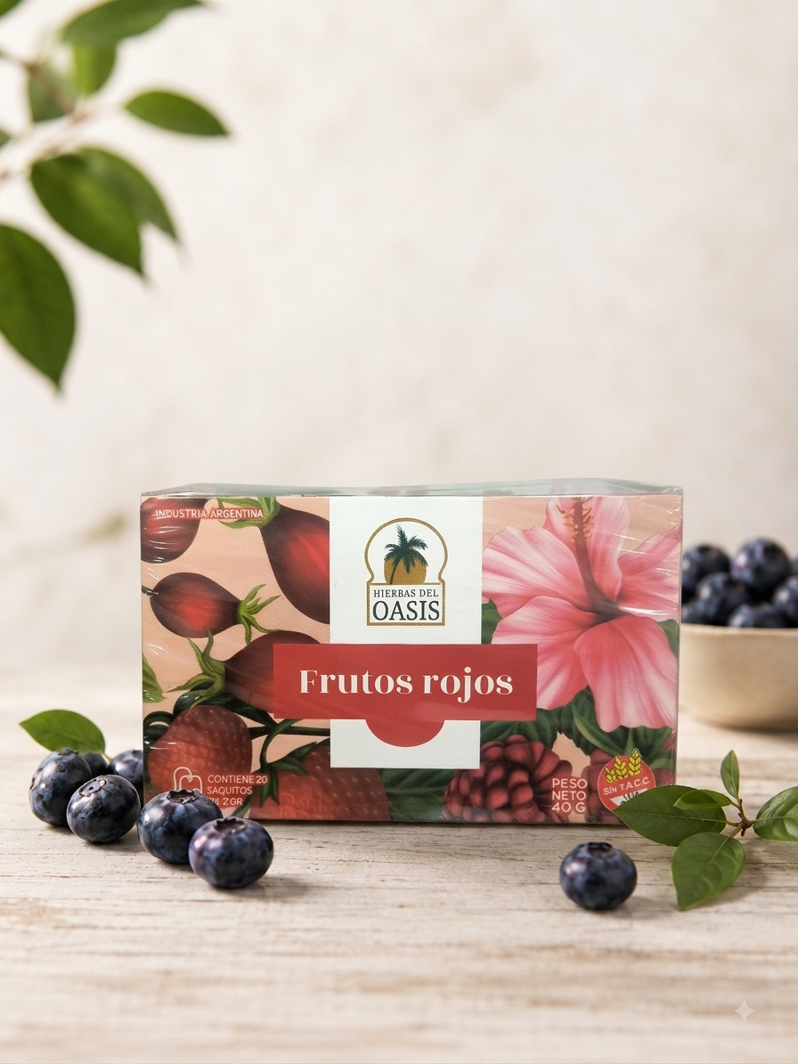 Té de frutos rojos en saquitos