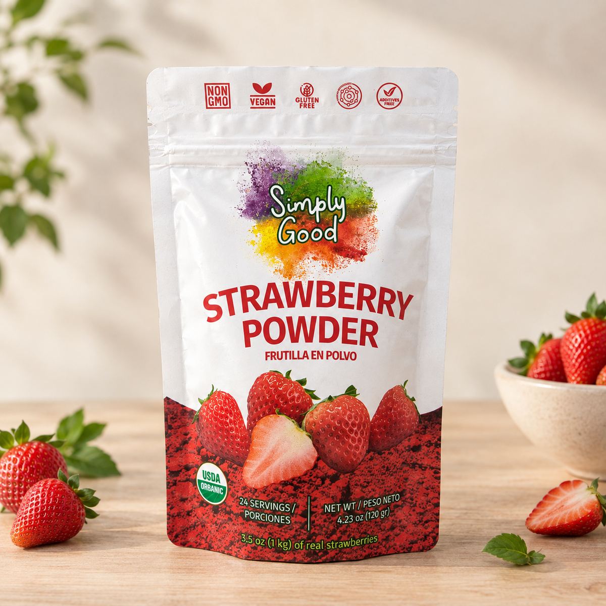 Frutilla en polvo