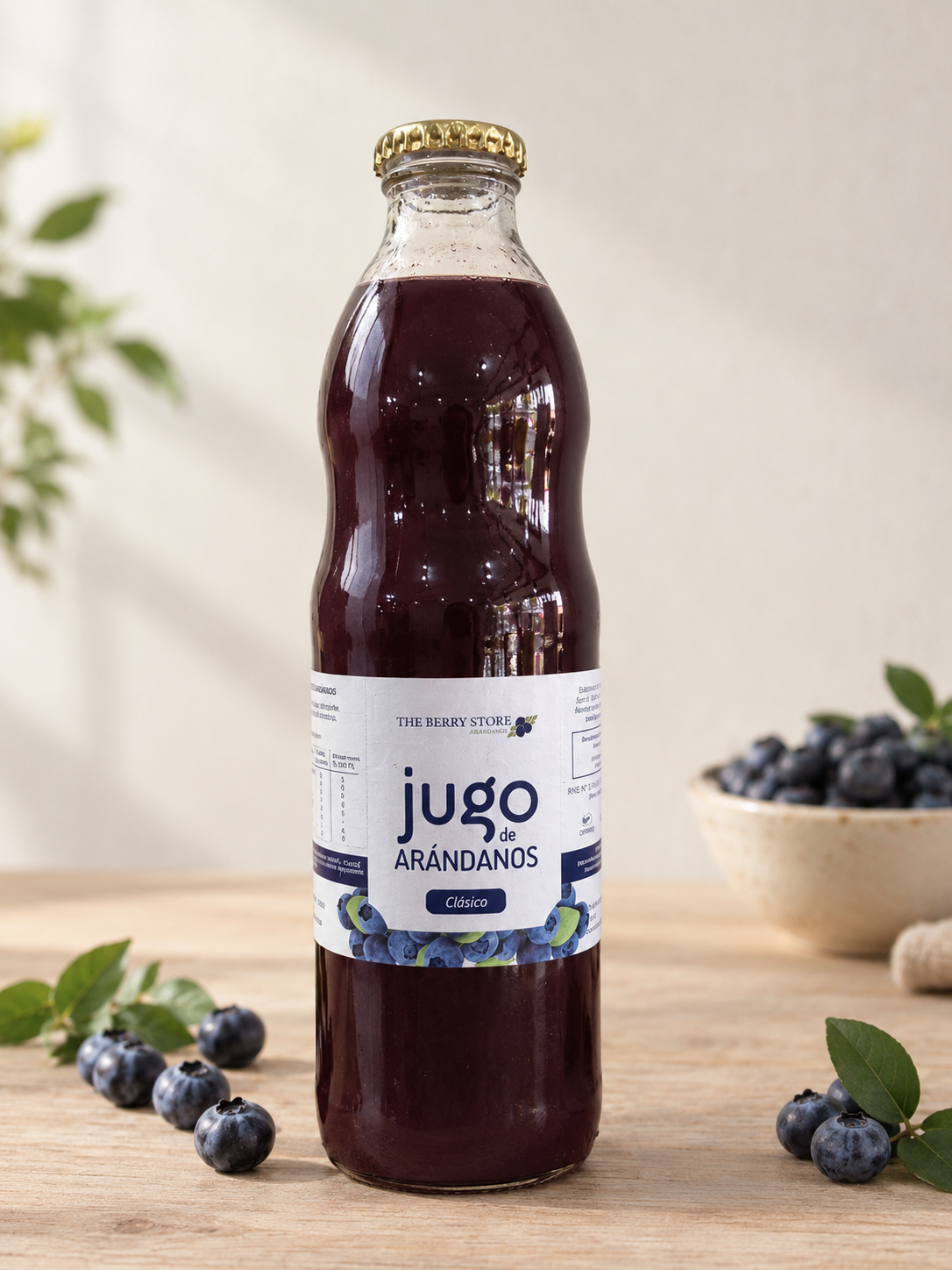 Jugo de arándano clásico endulzado